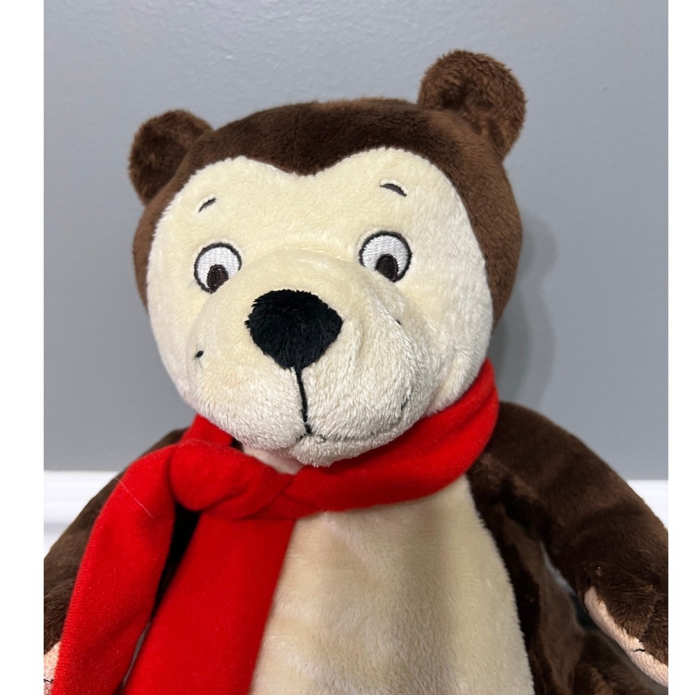 KOHL'S CARES You Can Do It Sam Brown Teddy Bear Plush Red Scarf Stuffed Animal - Picture 4 of 6